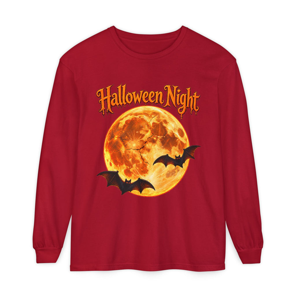 Halloween Night Moon bats Long Sleeve T-Shirt | Halloween