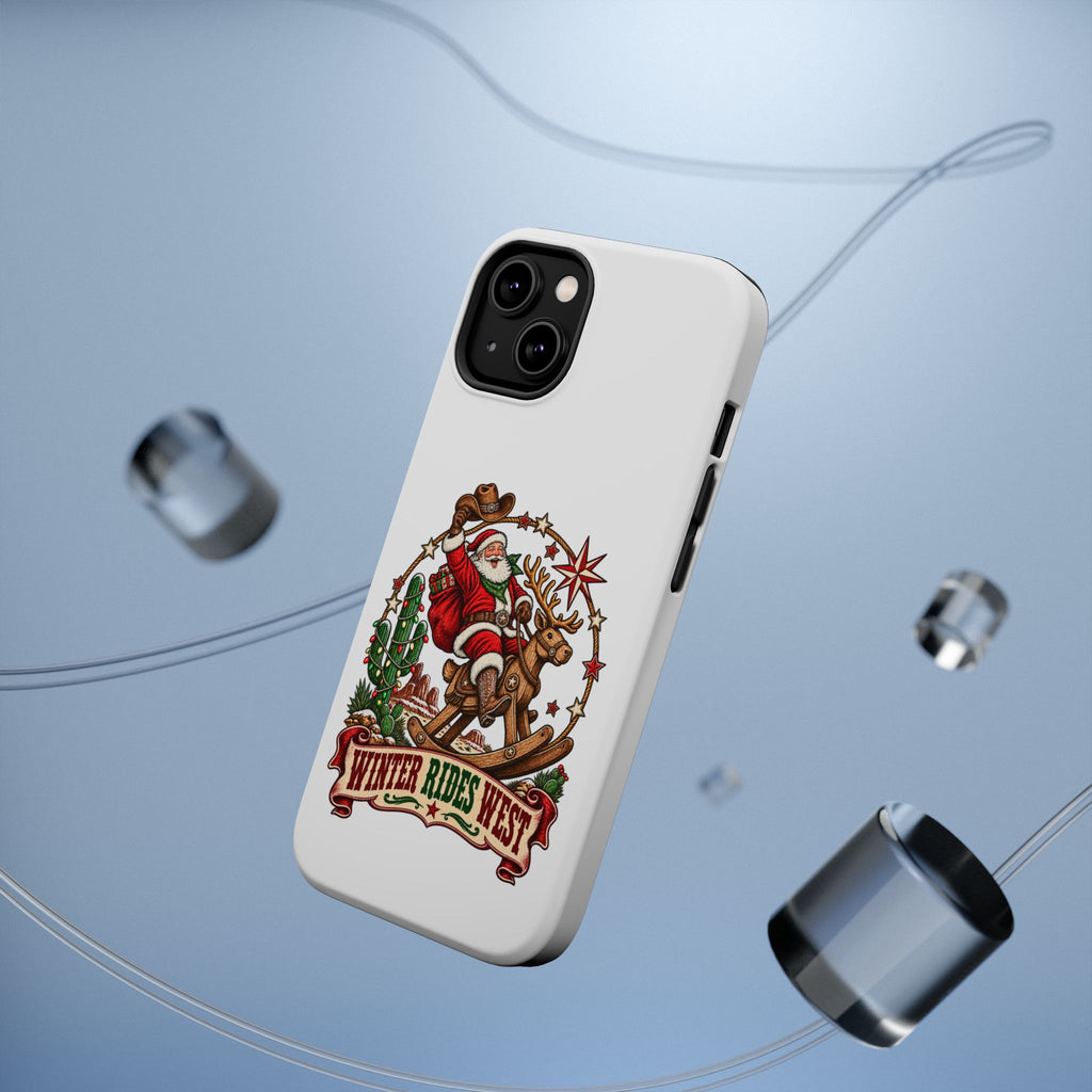 Santa on Rocking Horse Phone Case | Winter Rides West