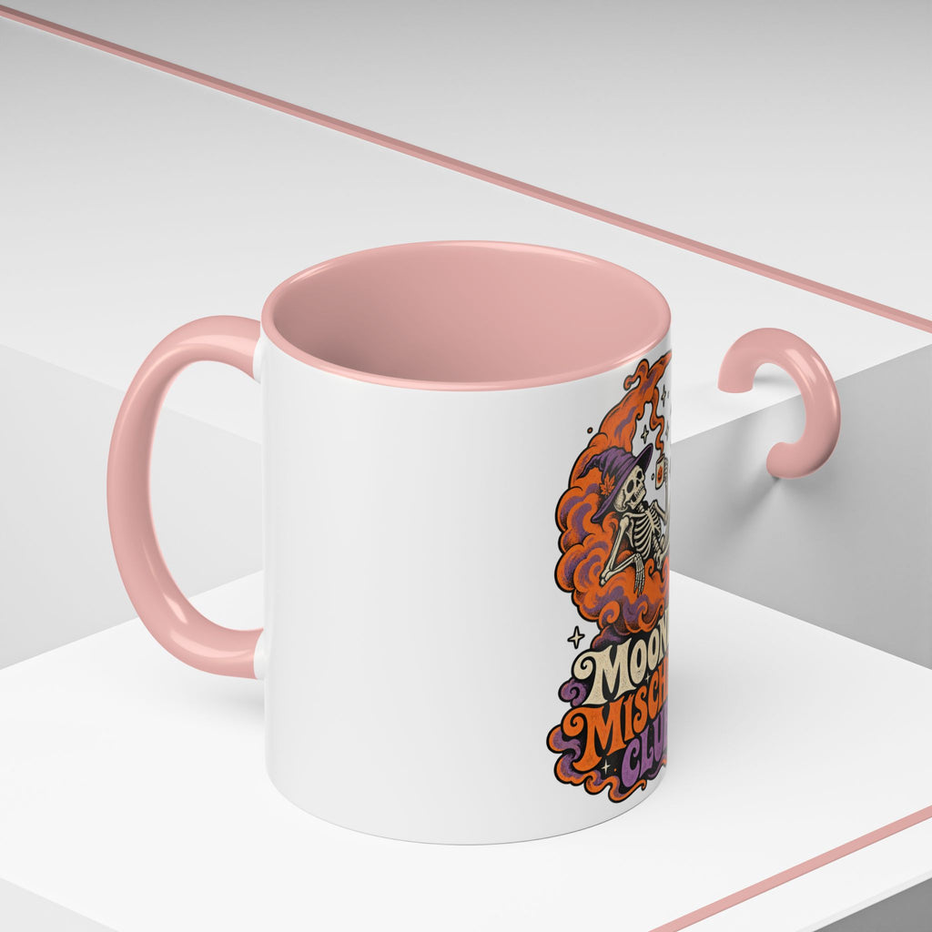Moonlit Mischief Club Mug | Halloween Skeleton Coffee Cup