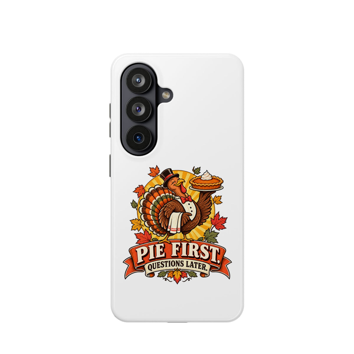 Thanksgiving 'Pie First, Questions Later' Magnetic Impact-Resistant Phone Case