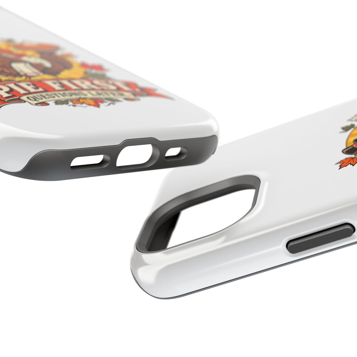 Thanksgiving 'Pie First, Questions Later' Magnetic Impact-Resistant Phone Case