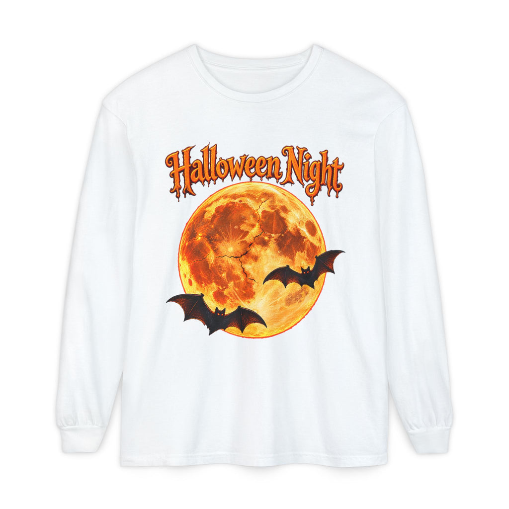 Halloween Night Moon bats Long Sleeve T-Shirt | Halloween