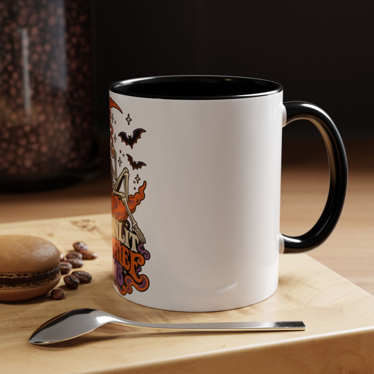 Moonlit Mischief Club Mug | Halloween Skeleton Coffee Cup