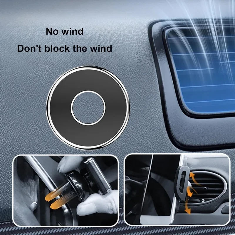 Round Magnetic Car Phone Mount