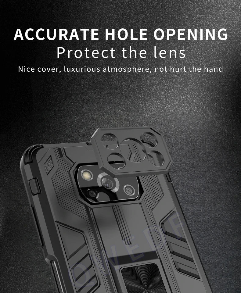 Magnetic Armor Phone Case with Kickstand