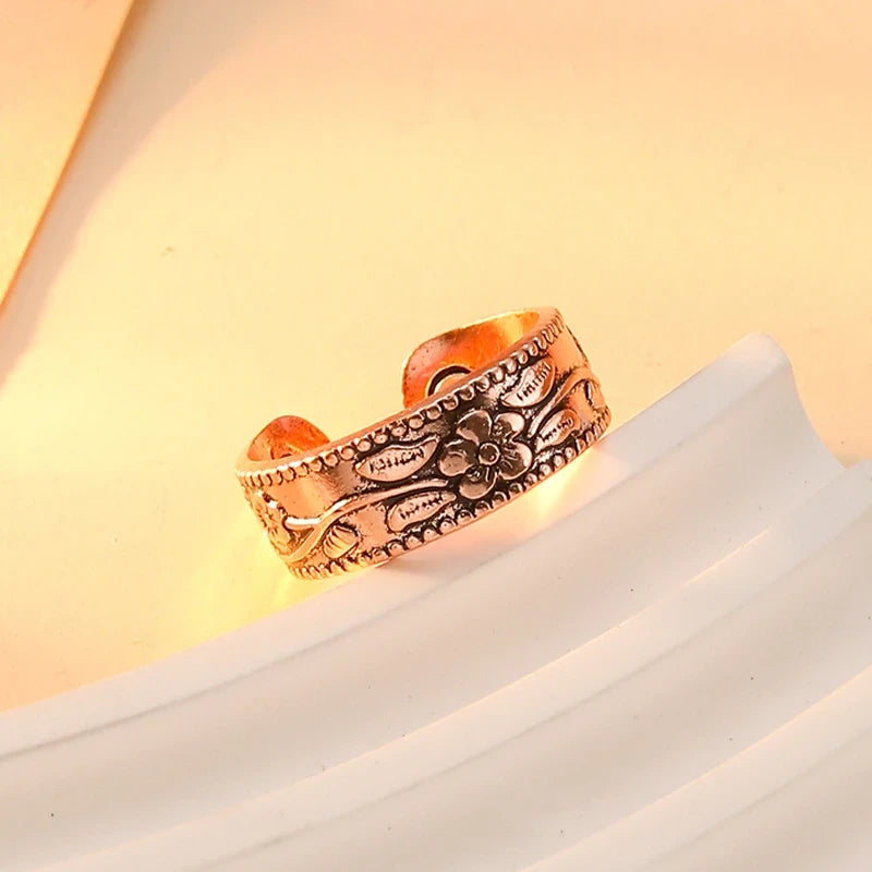Vintage Copper Magnetic Punk Ring