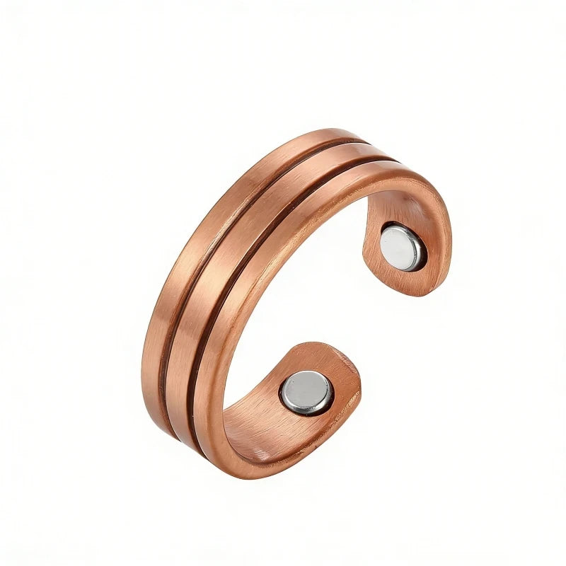 Vintage Copper Magnetic Punk Ring