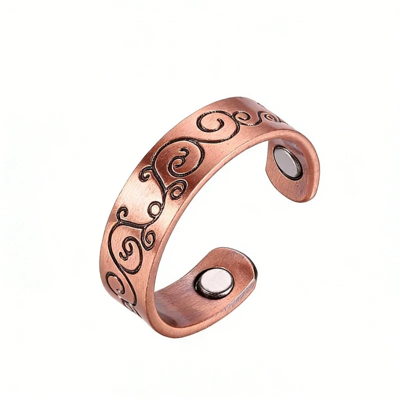 Vintage Copper Magnetic Punk Ring