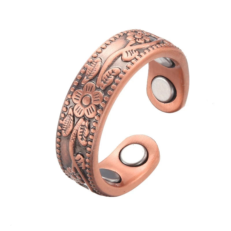 Vintage Copper Magnetic Punk Ring