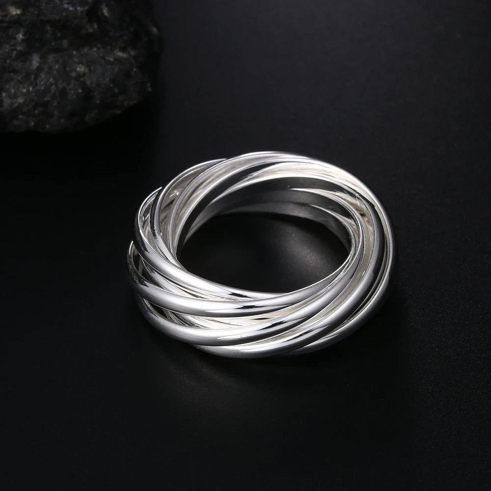 Sterling Silver Five Circles Ring