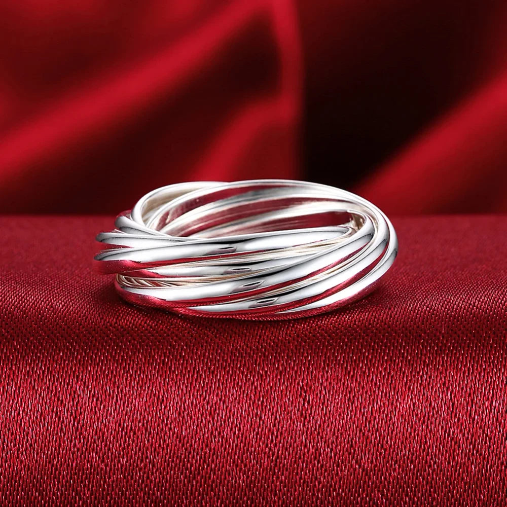 Sterling Silver Five Circles Ring