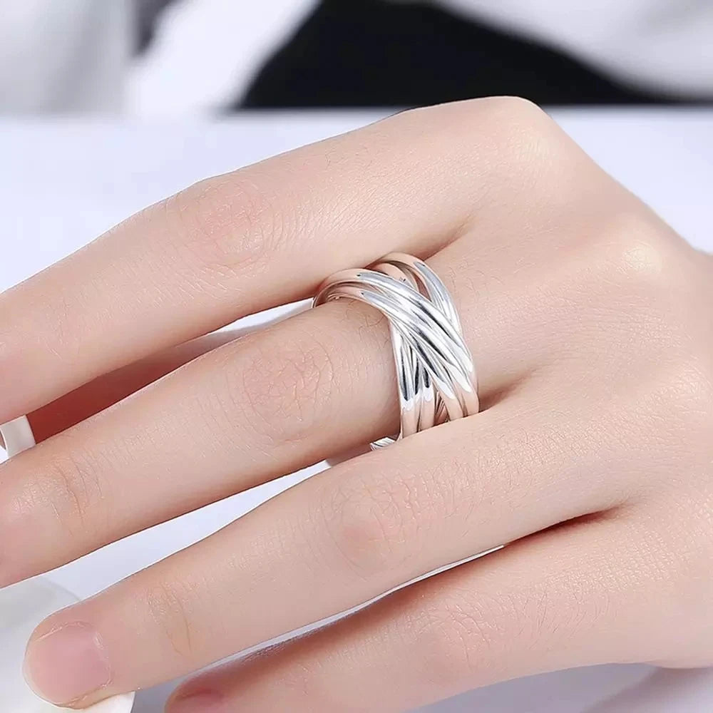 Sterling Silver Five Circles Ring