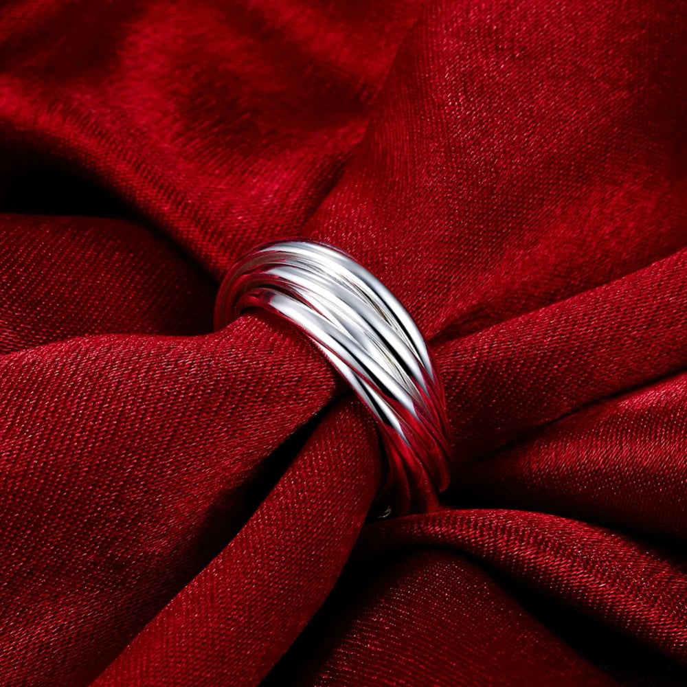 Sterling Silver Five Circles Ring