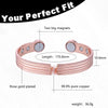 Rose Gold Copper Magnetic Cuff Bracelet