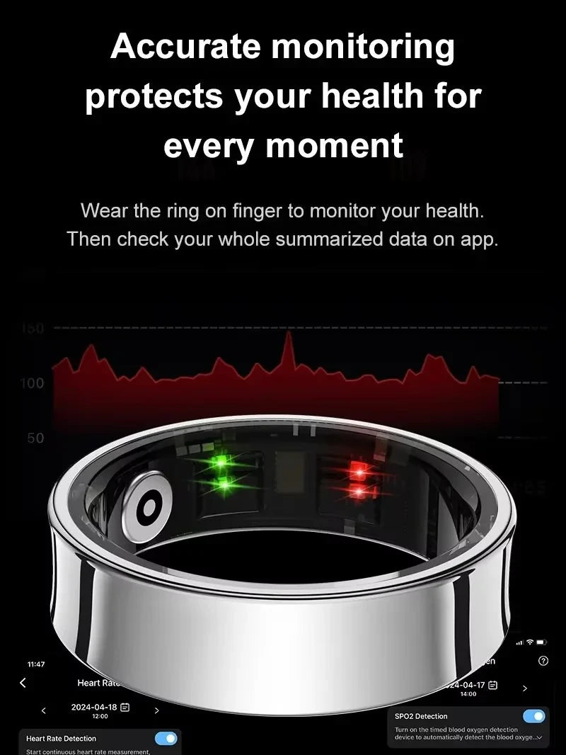 Waterproof Health Tracking Smart Ring
