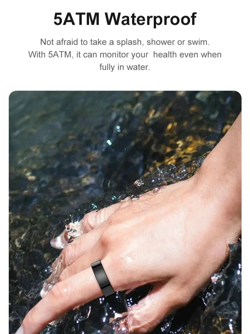 Waterproof Health Tracking Smart Ring