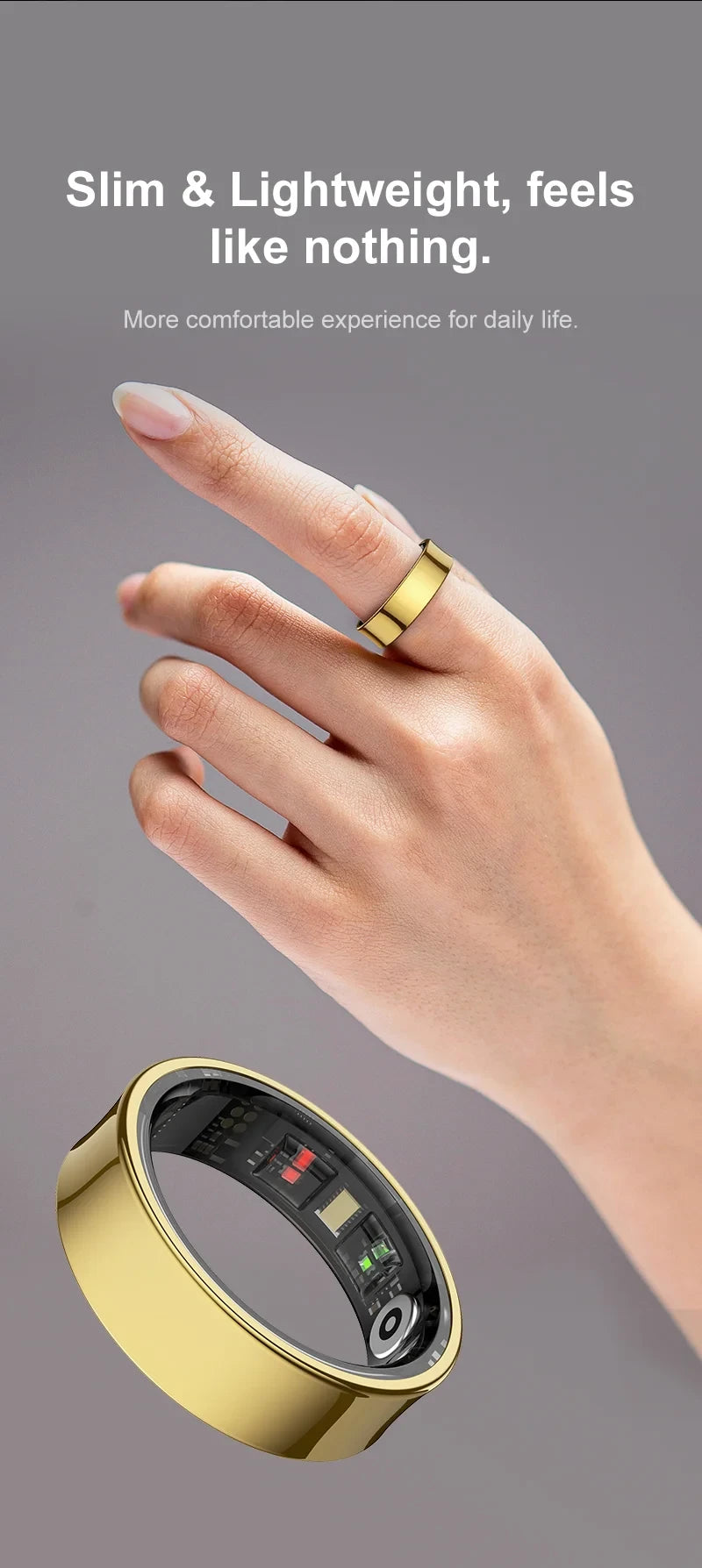 Waterproof Health Tracking Smart Ring