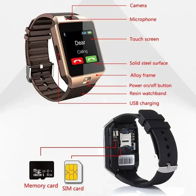 Smart Watch with Camera and SIM Support
