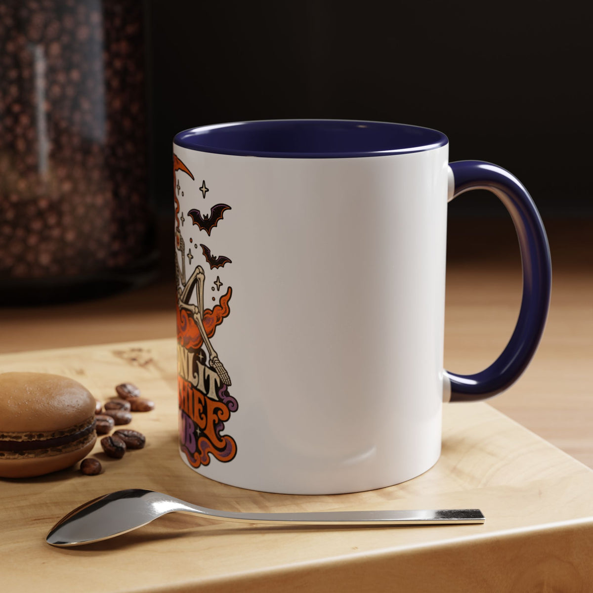 Moonlit Mischief Club Mug | Halloween Skeleton Coffee Cup