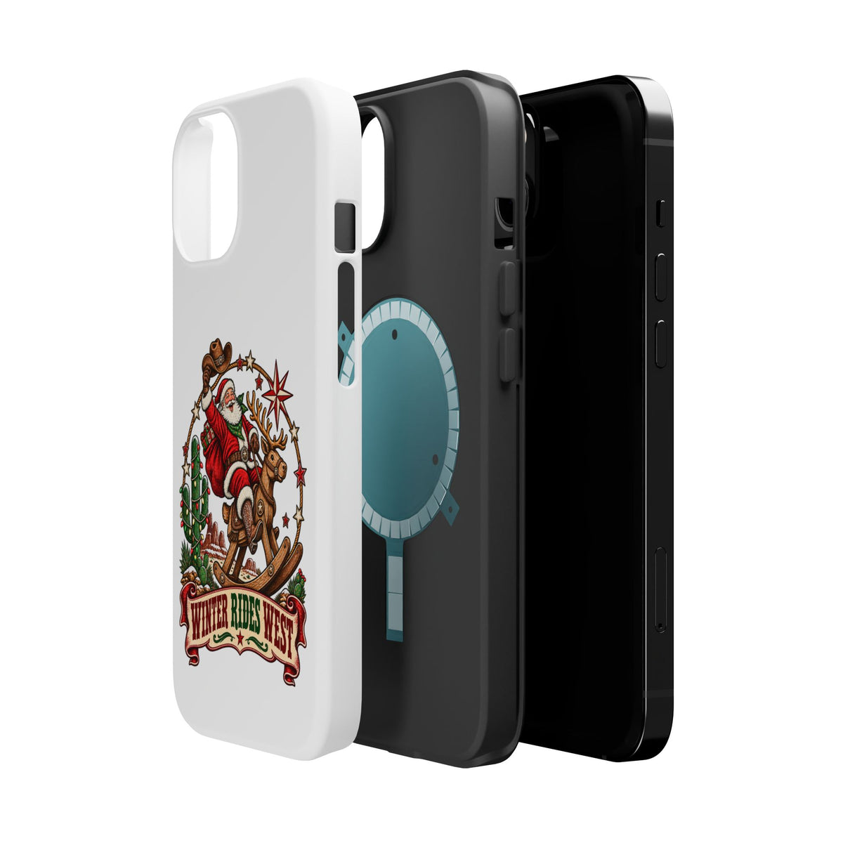 Santa on Rocking Horse Phone Case | Winter Rides West