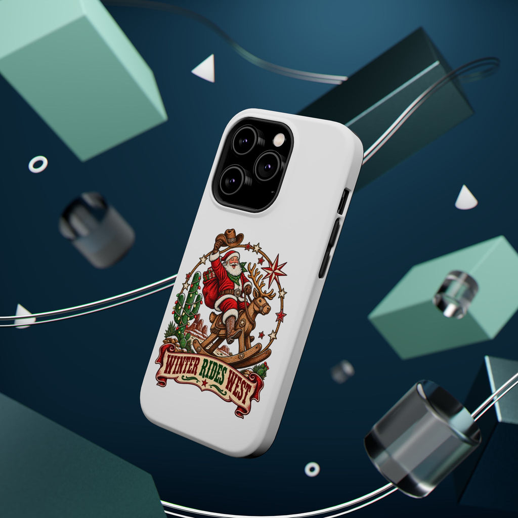Santa on Rocking Horse Phone Case | Winter Rides West