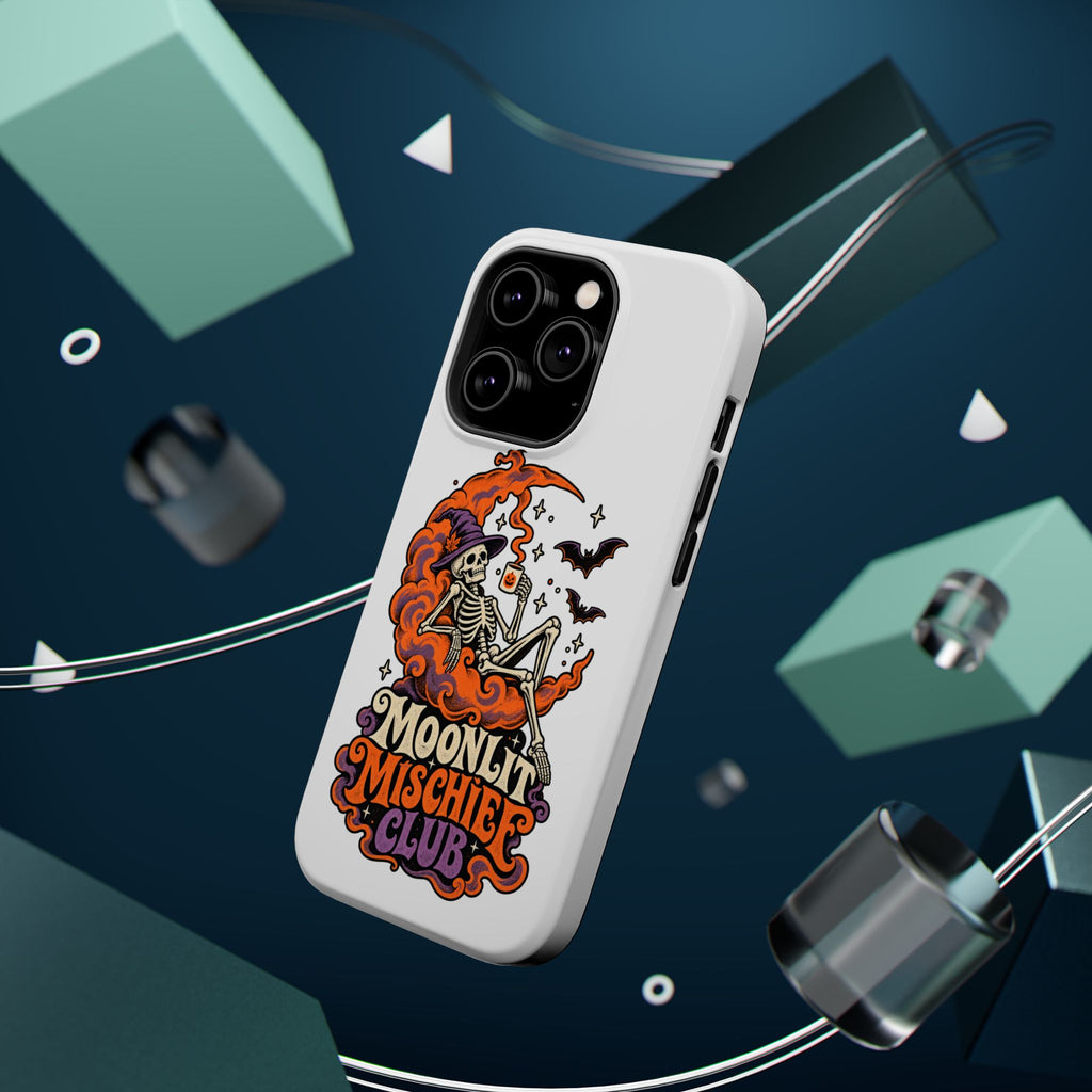Moonlit Mischief Club Phone Case | Skeleton, Moon, Bats, Halloween