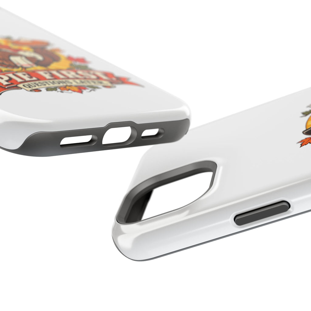 Thanksgiving 'Pie First, Questions Later' Magnetic Impact-Resistant Phone Case