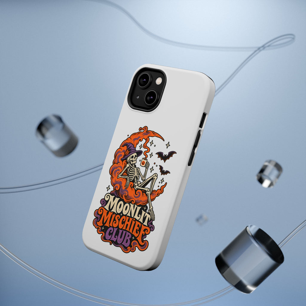 Moonlit Mischief Club Phone Case | Skeleton, Moon, Bats, Halloween