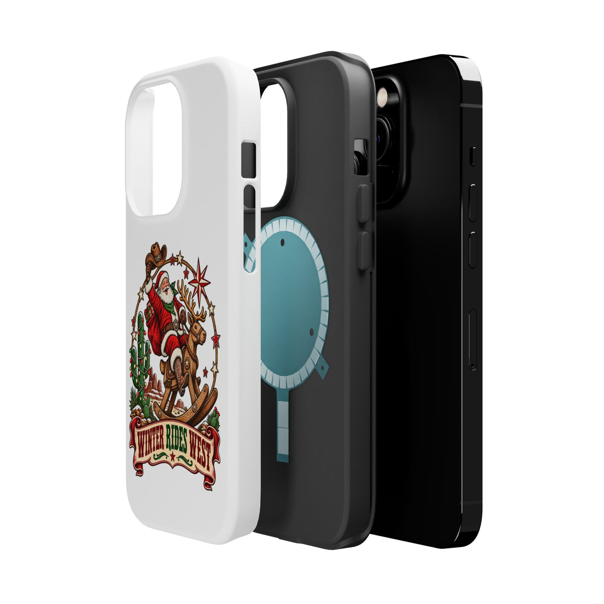 Santa on Rocking Horse Phone Case | Winter Rides West