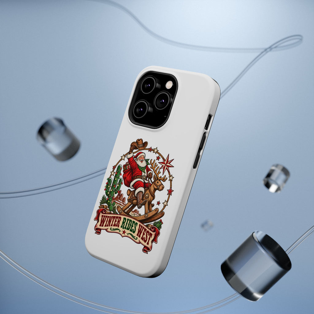 Santa on Rocking Horse Phone Case | Winter Rides West