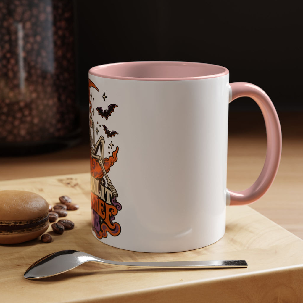 Moonlit Mischief Club Mug | Halloween Skeleton Coffee Cup