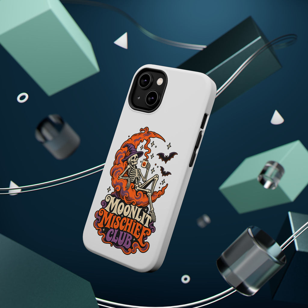 Moonlit Mischief Club Phone Case | Skeleton, Moon, Bats, Halloween