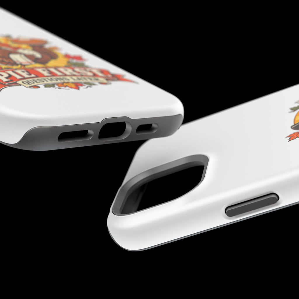 Thanksgiving 'Pie First, Questions Later' Magnetic Impact-Resistant Phone Case