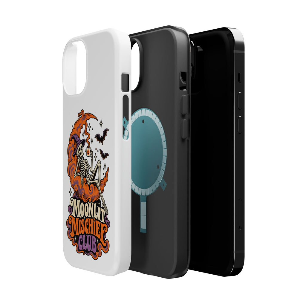 Moonlit Mischief Club Phone Case | Skeleton, Moon, Bats, Halloween