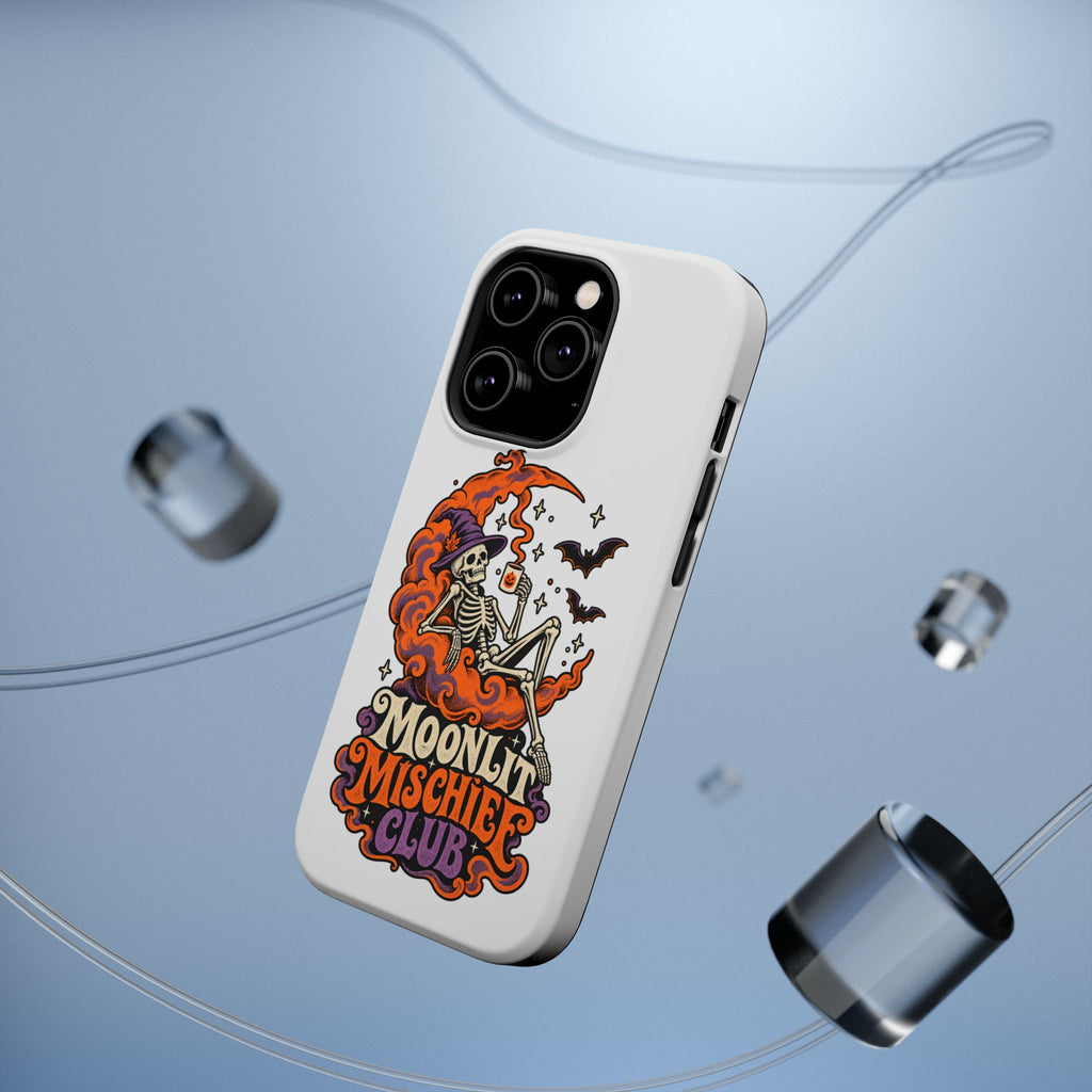 Moonlit Mischief Club Phone Case | Skeleton, Moon, Bats, Halloween