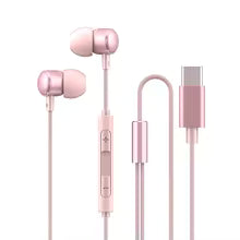 Type C Wired Headphones HiFi Stereo With Mic Earphones For Samsung