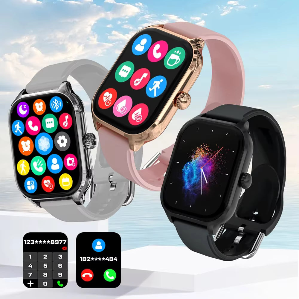 NEW 2.01'' Smartwatch Fitness Tracker Clock Sports Smartband Blood Pressure Monitor Smart Watches