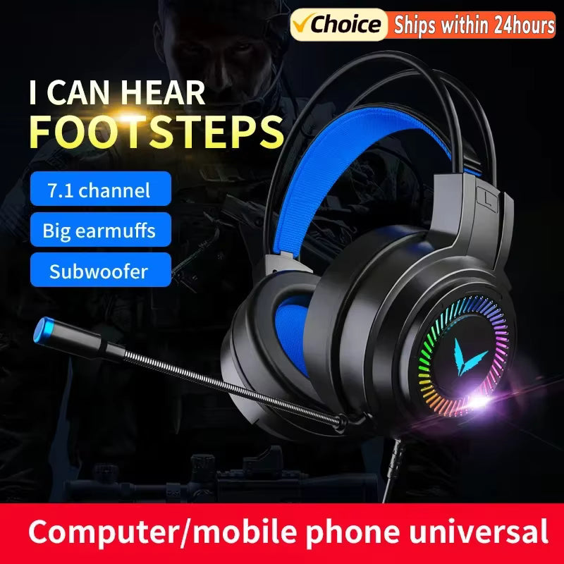 G60 Gaming Headset 7.1 Stereo SVirtual Surround Bass Earphone Headphone